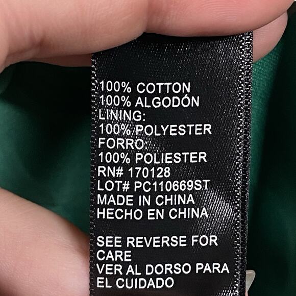 RN Studio Ronni Nicole Eyelet Dress Women's Size 1X Green 3/4 Sleeve Lined NEW - Picture 6 of 8